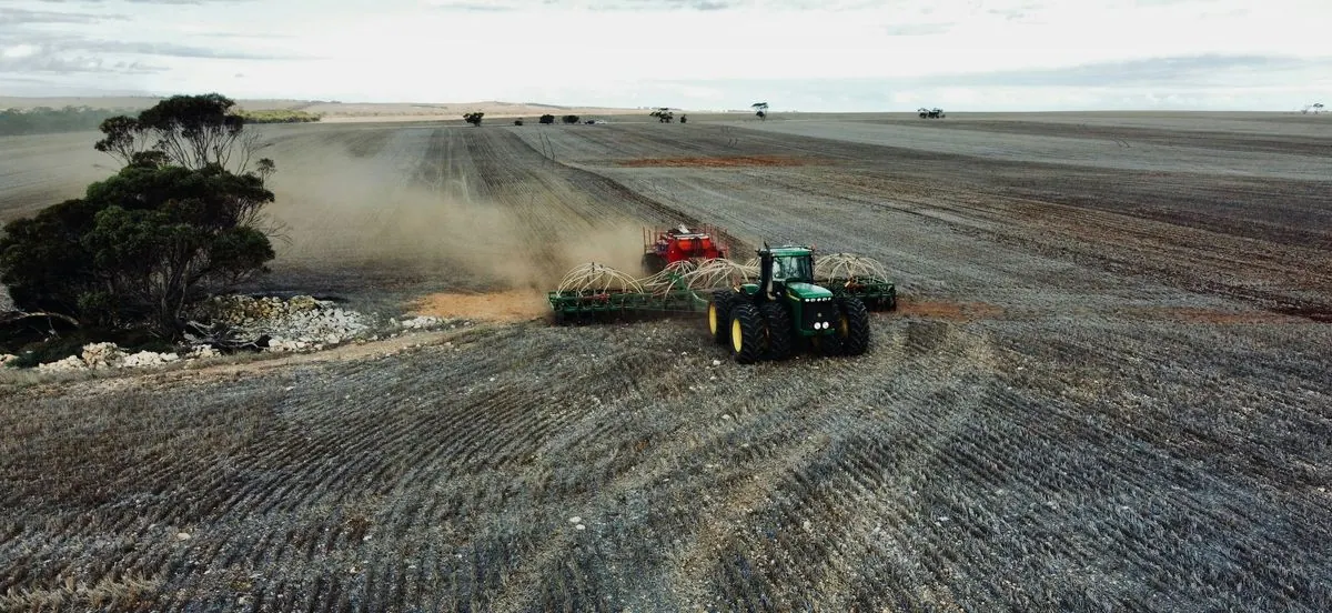 Rural land and paddock under maintenance, representing land management equipment hire for fields, grassland and estate work.